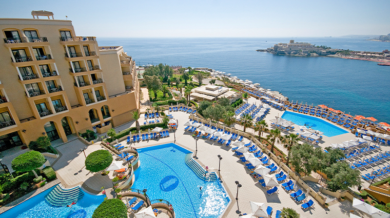 corinthia st georges bay malta pool area