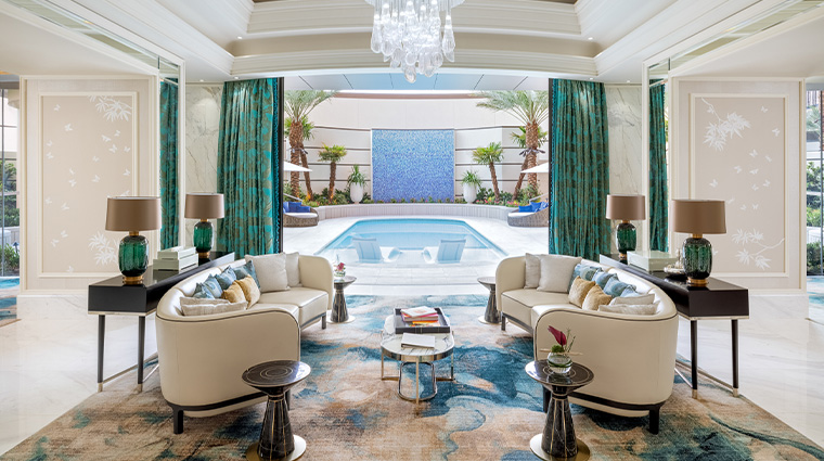 crockfords las vegas lxr hotels resorts new living room pool