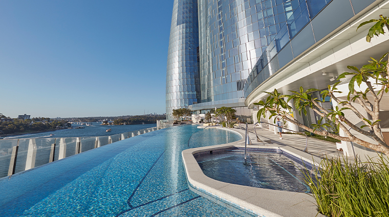 crown towers sydney exterior pool day