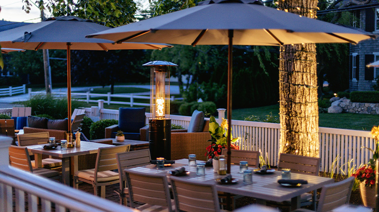 cuvee at chatham inn the patio on main evening
