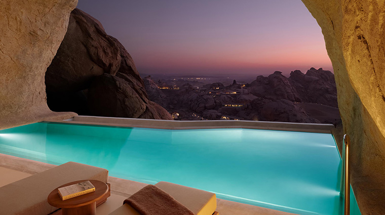 desert rock pool view