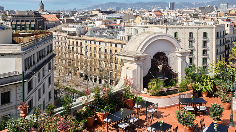 el palace barcelona rooftop garden