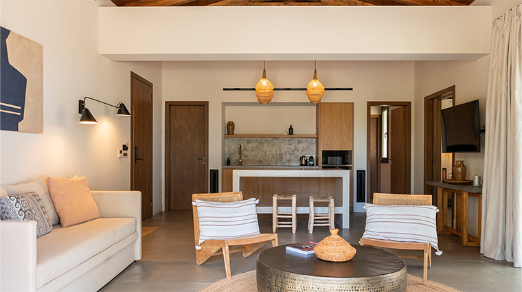 eliamos villas hotel and spa living room