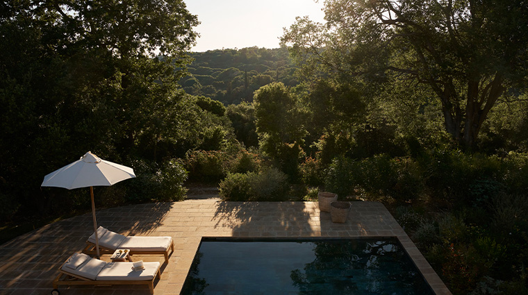 eliamos villas hotel spa pool loungers