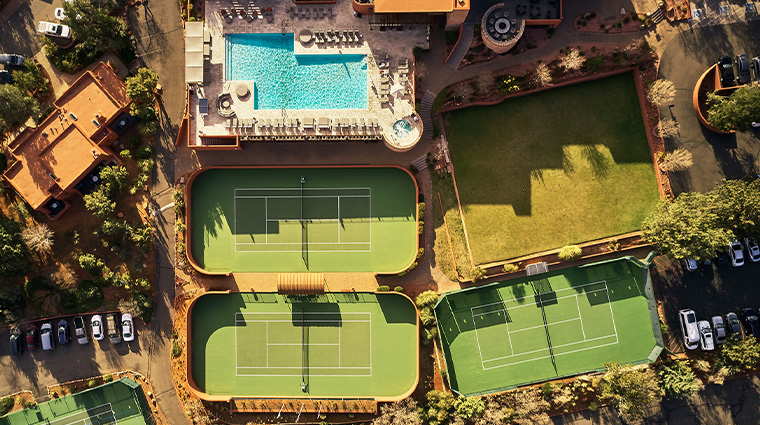 enchantment resort pool tennis court