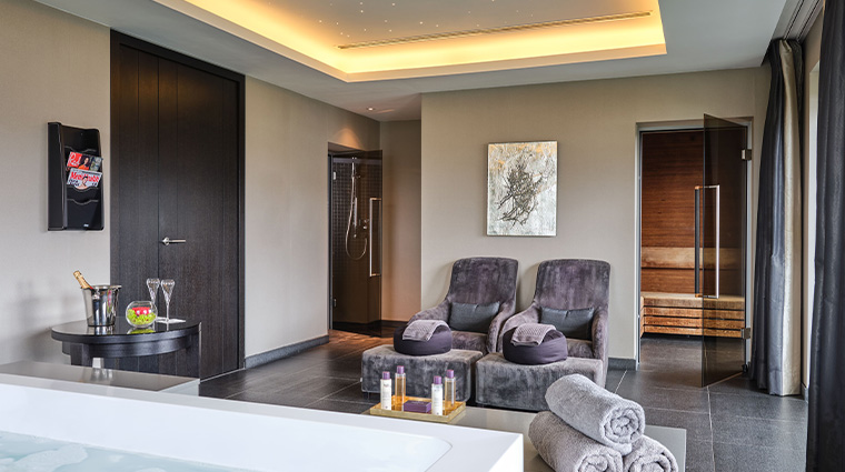 espa at the europe private spa suite sauna