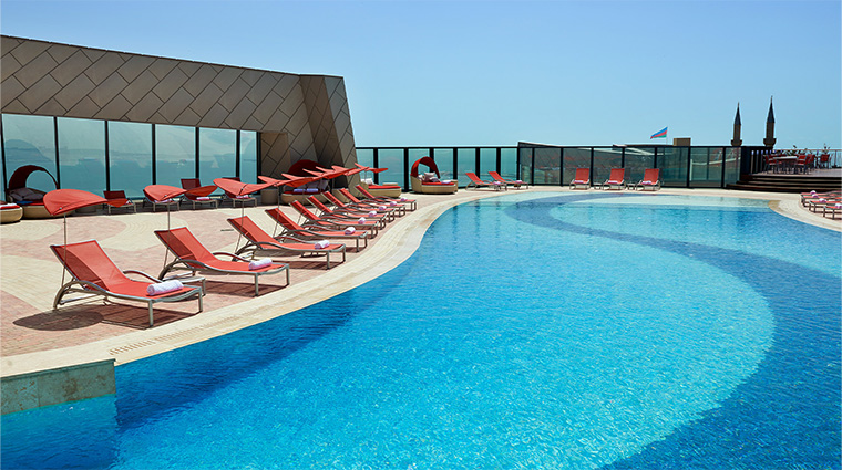 fairmont baku flame towers h2o pool