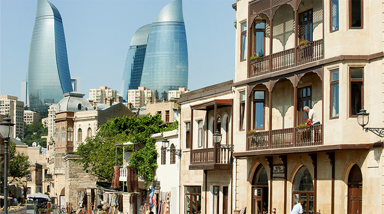 fairmont baku flame towers old town