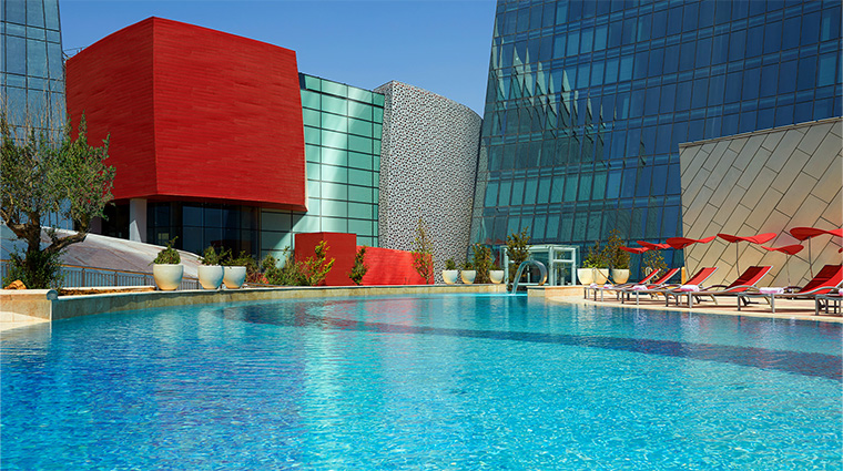 fairmont baku flame towers pool