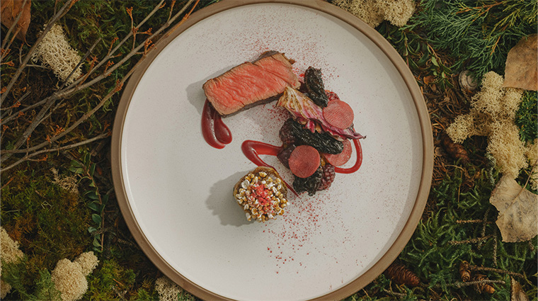 fairmont banff springs chop house plated dish bison tenderloin