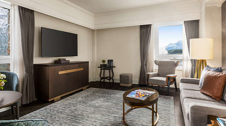 fairmont banff springs hotel one bedroom suite living room