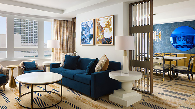 fontainebleau miami beach grand one bedroom suite living and dining room