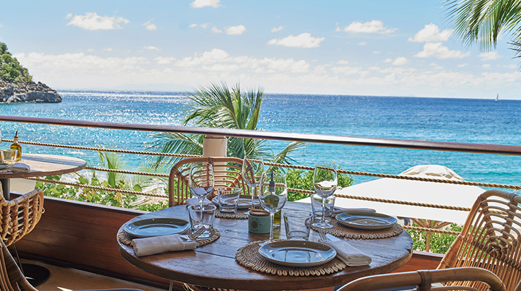 fouquets saint barth dining view