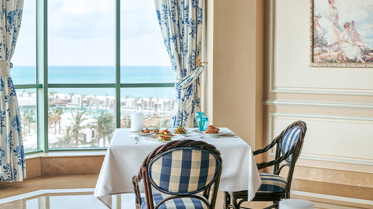 four seasons hotel alexandria at san stefano table view new