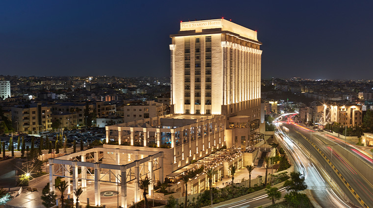 four seasons hotel amman exterior night