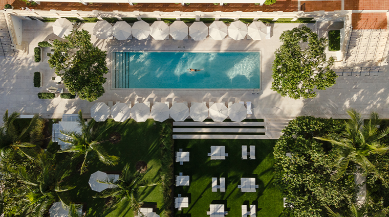 four seasons hotel at the surf club pool exterior aerial