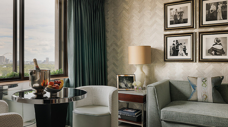 four seasons hotel london at park lane living room detail