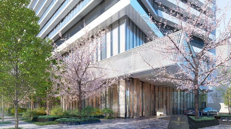 four seasons hotel osaka driveway and entrance