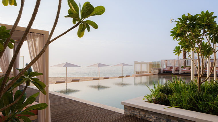 four seasons resort and residences at the pearl qatar outdoor pool and private beach