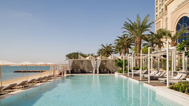 four seasons resort and residences at the pearl qatar outdoor pool