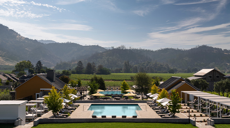 four seasons resort and residences napa valley view overlooking pool