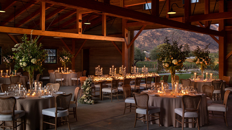 four seasons resort and residences napa valley wedding in vineyard barn