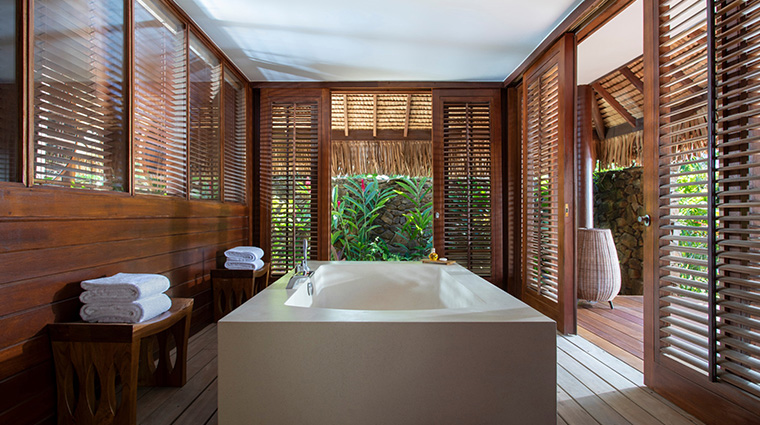 four seasons resort bora bora villa bathroom tub