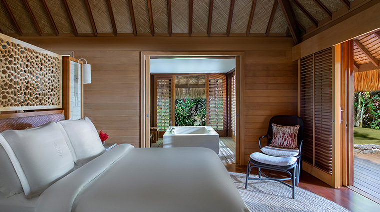 four seasons resort bora bora villa bed