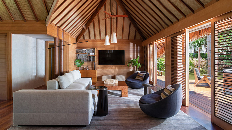 four seasons resort bora bora villa living room2
