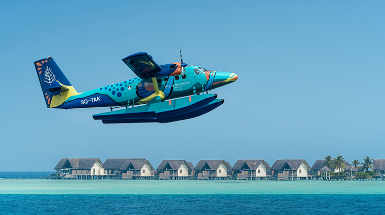 four seasons resort maldives at landaa giraavaru airplane
