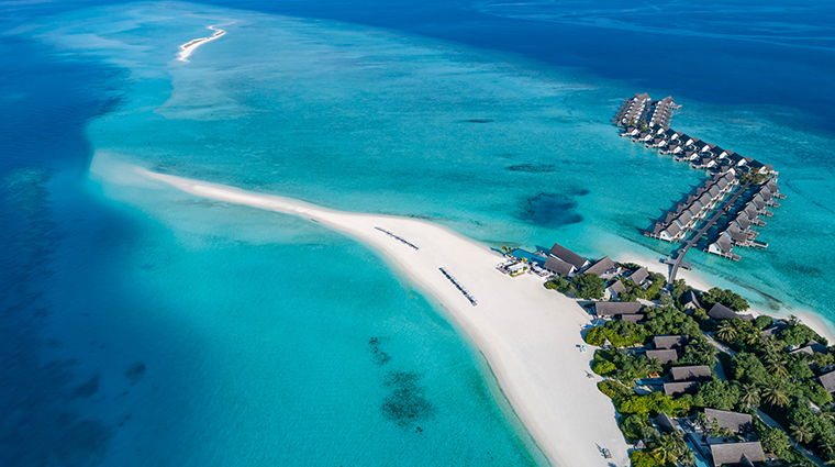 four seasons resort maldives at landaa giraavaru ocean aerial
