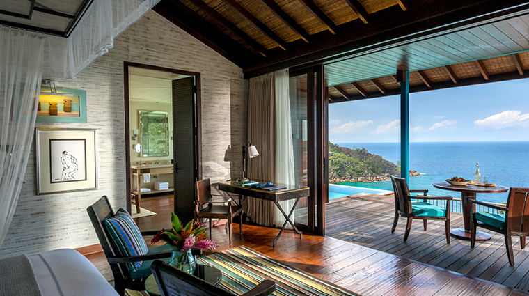 four seasons resort seychelles one bedroom villa terrace furniture