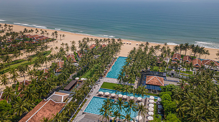 four seasons resort the nam hai hoi an aerial beach