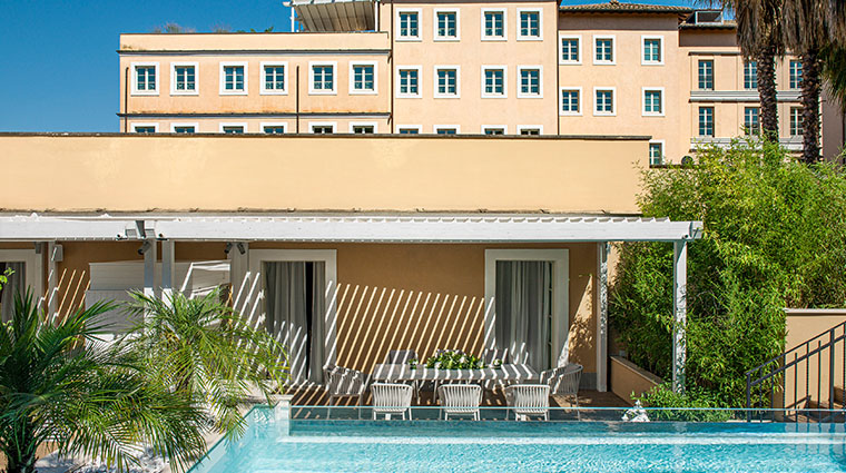 gran melia rome villa agrippina suite private pool bedroom
