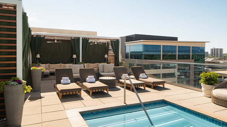halcyon a hotel in cherry creek rooftop pool deck