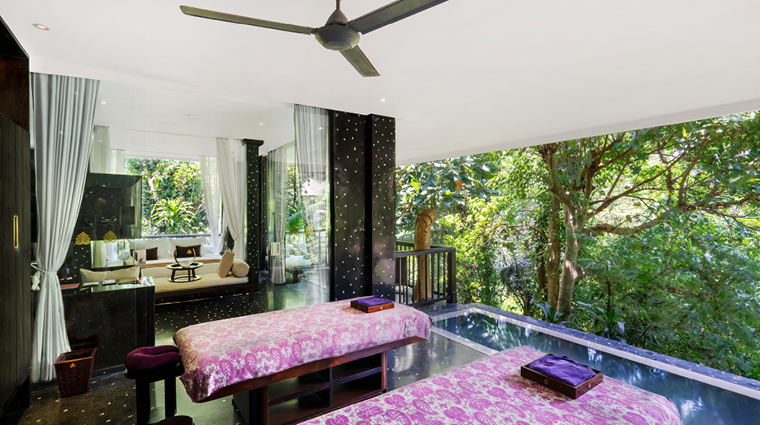 hanging gardens of bali private treatment room royal spa suite