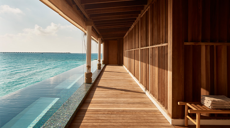here baa atoll maldives four bedroom villa pool