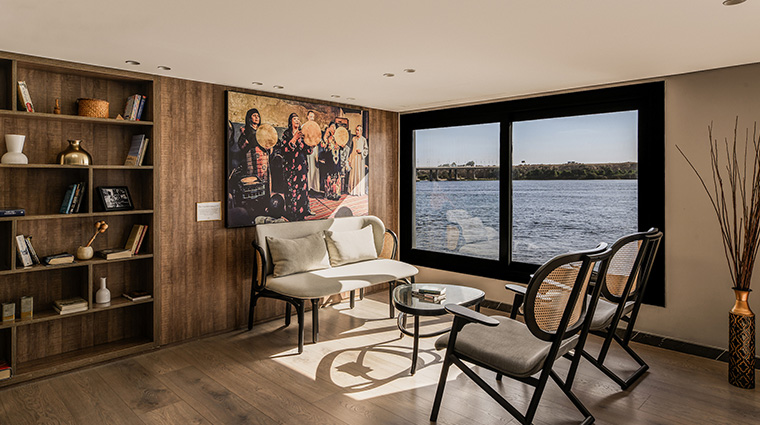 historia the boutique hotel nile cruise library lounge