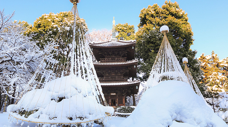 newhotel chinzanso tokyo snowy pagoda