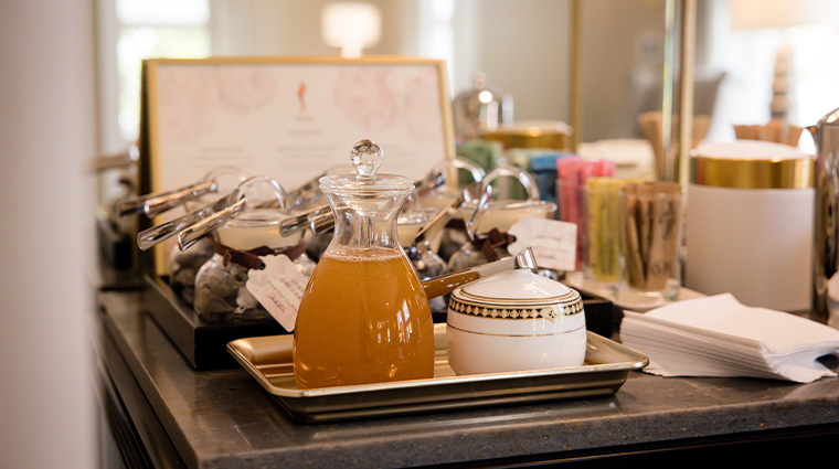 hotel drisco pacific heights tea setup