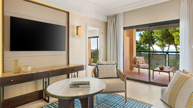 gran marbella resort beach club junior suite living room and terrace