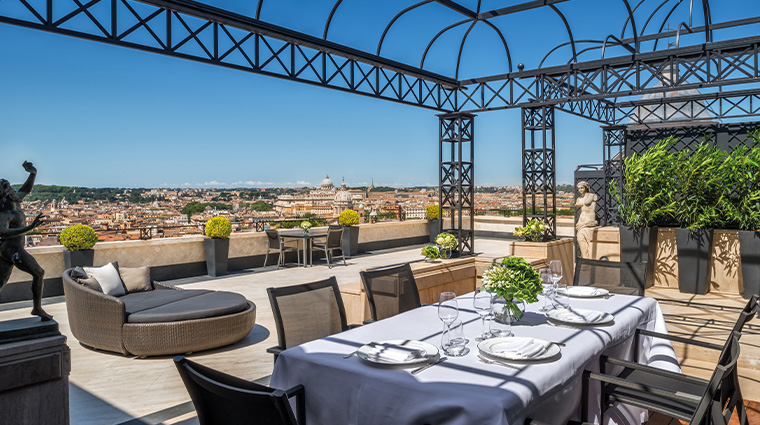 hotel hassler roma penthouse terrace dining