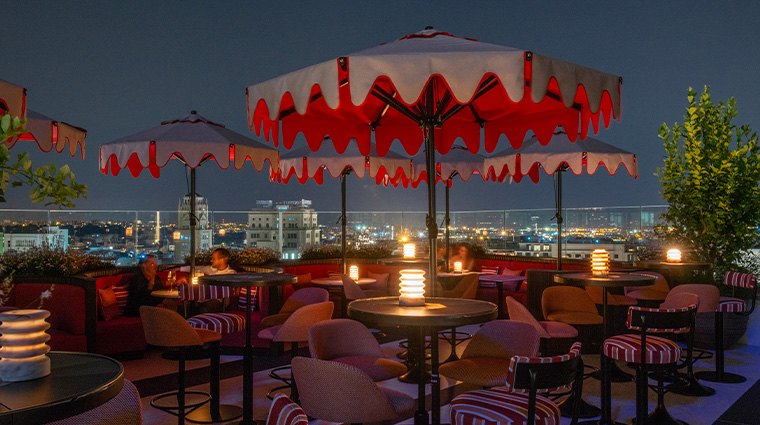 hotel montera madrid curio collection by hilton  rooftop night