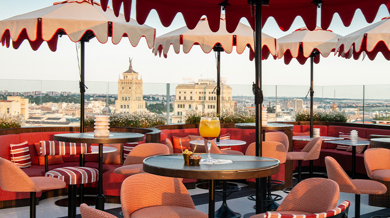 hotel montera madrid curio collection by hilton rooftop seating