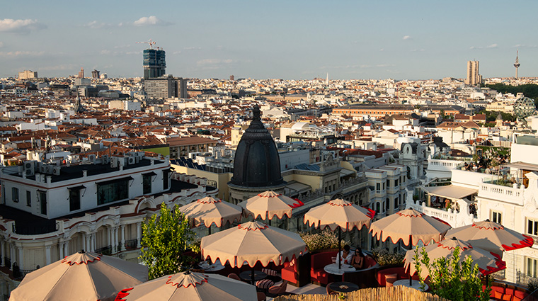 hotel montera madrid curio collection by hilton view from rooftop