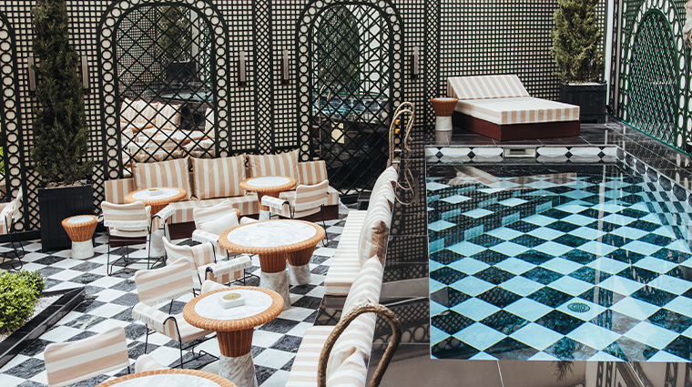 hotel sax paris lxr hotels resorts garden with pool