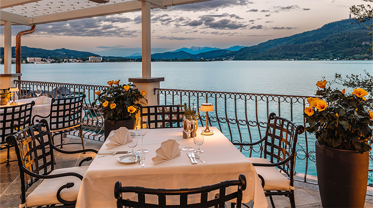 hotel schloss seefels dining terrace