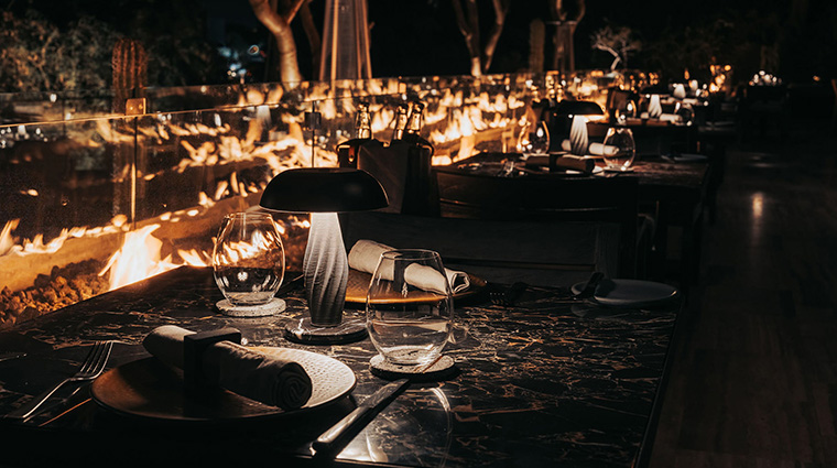 humo terrace and firepits detail