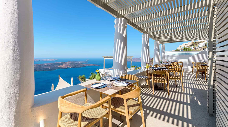 iconic santorini pergola terrace views 2