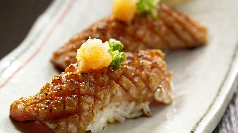 Property InagikuGrandeJapaneseRestaurant Restaurant GrilledFattyTunaSushi FourSeasonsHotelsLimited